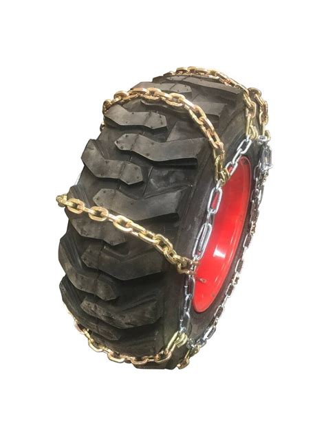 cat skid steer tire chains|12x16.5 tractor tire chains.